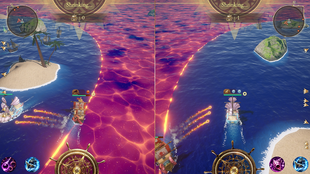Four-minute rounds. 
You rule the oceans.